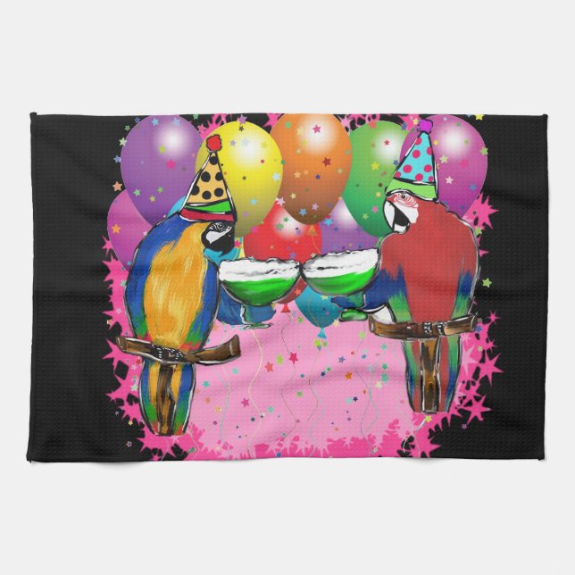 PARTY PARROTS TEA TOWEL (Horizontal)