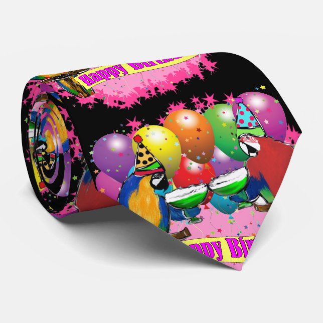 PARTY PARROTS TIE (Rolled)