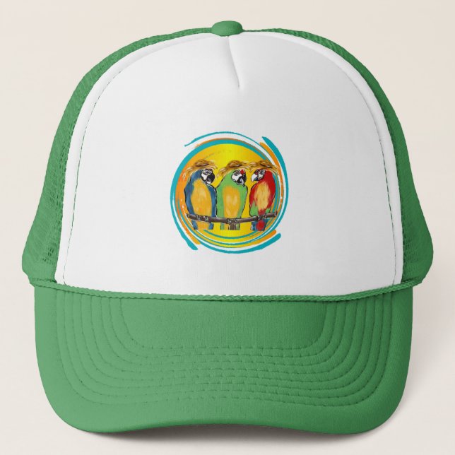 PARTY PARROTS TRUCKER HAT (Front)