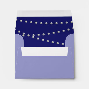 Party Pearls on Indigo RSVP Envelope