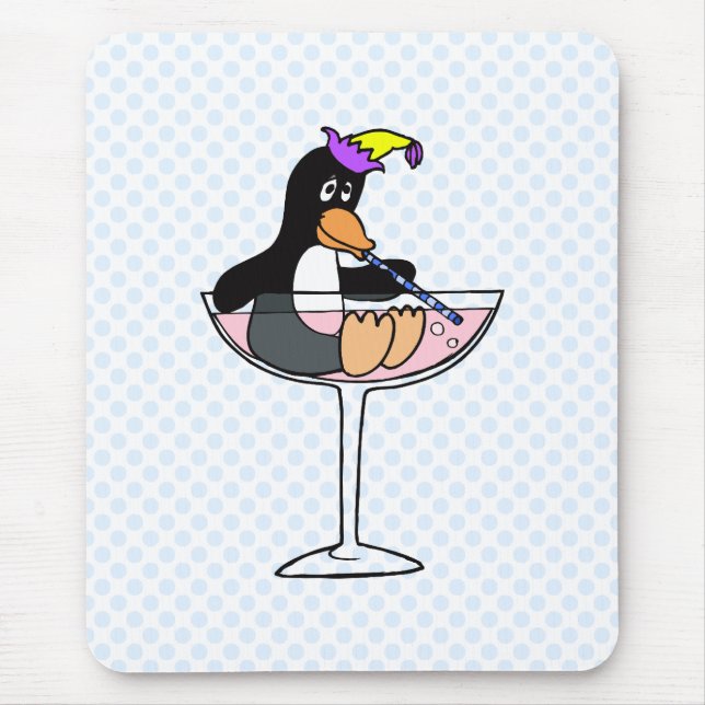 Party Penguin Mouse Pad (Front)