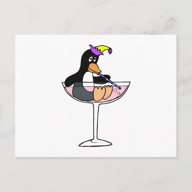 Party Penguin Postcard (Front)