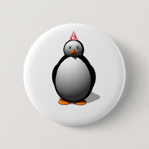 Party Penguin! Ultimate Party Animal! 6 Cm Round Badge