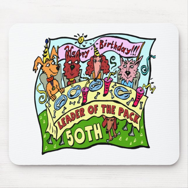 Party Pets 50th Birthday Gifts Mouse Pad (Front)