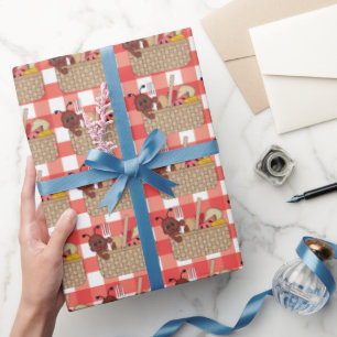 Party Picnic ant tiled wrapping paper