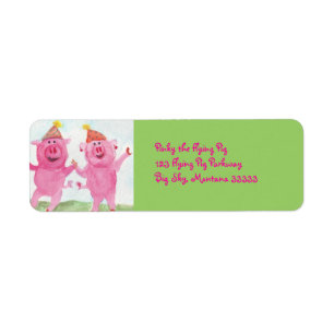 Party Pigs Address Labels