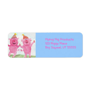 Party Pigs Label Return Address Label