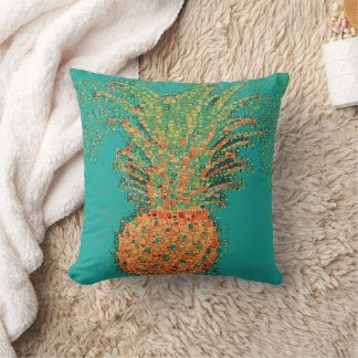 Party Pineapple-Abstract Pineapple on Bright  Cushion