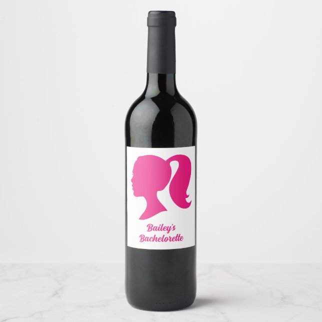 Party Pink Bachelorette Wine Label (Front)