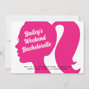 Party Pink Weekend Bachelorette Invitation