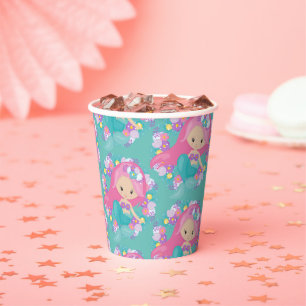 Party Pirate pink mermaids Paper Cups