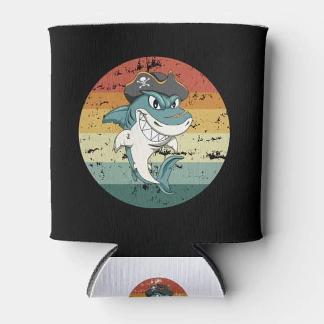 Party Pirate Shark Can Cooler (Front)