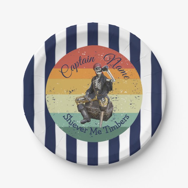 Party Pirate theme Paper Plate (Front)