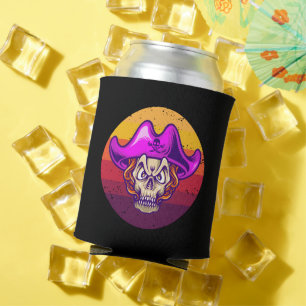 Party Pirates Sunset Purple Skeleton Can Cooler