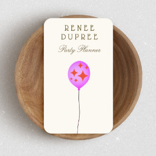 Party Planner Balloon Business Card