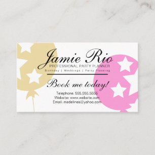 Party Planner Balloon Stars  Business Card