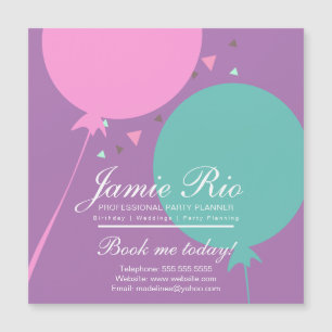 Party Planner Birthday Planning Balloon  Magnet