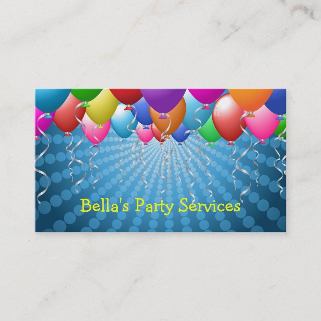 Party Planner Business Card (Front)