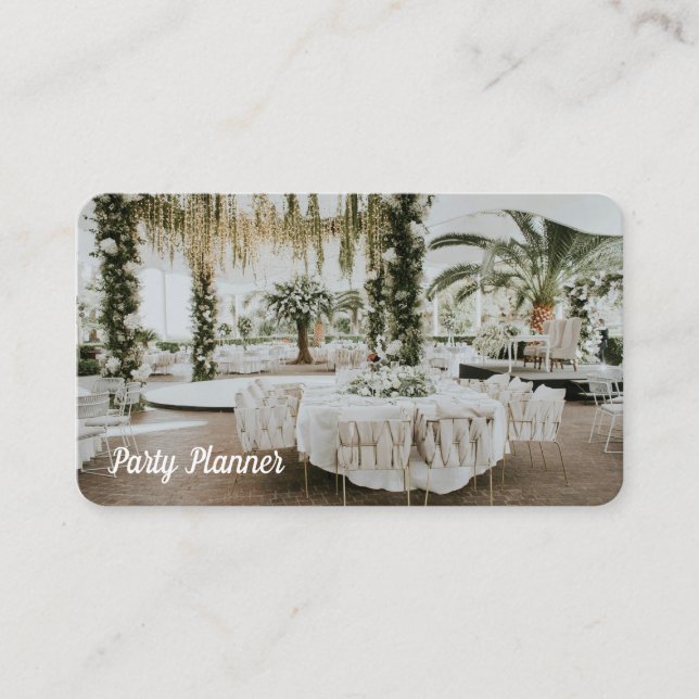 Party Planner Business Card (Front)