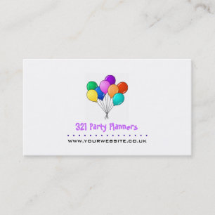 Party Planner Business Card (Balloon Logo)