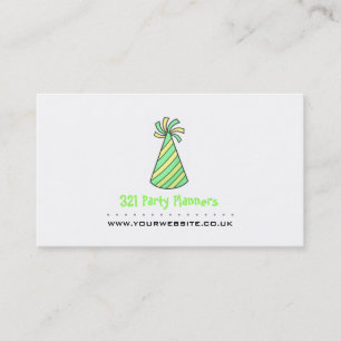 Party Planner Business Card (Green & Yellow)