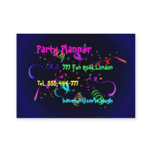 Party Planner Business Card Template