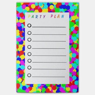 Party Planning Checklist Post-it Notes