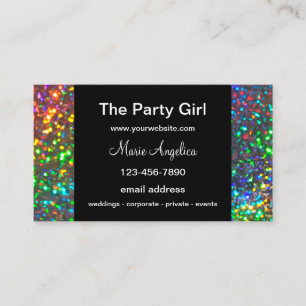 Party Planning Services Glitzy Business Card