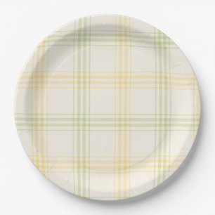 Party Plate   Lime & Lemon Plaid   Gin & Tonic
