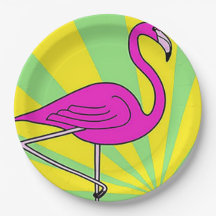 Party Plates Flamingo