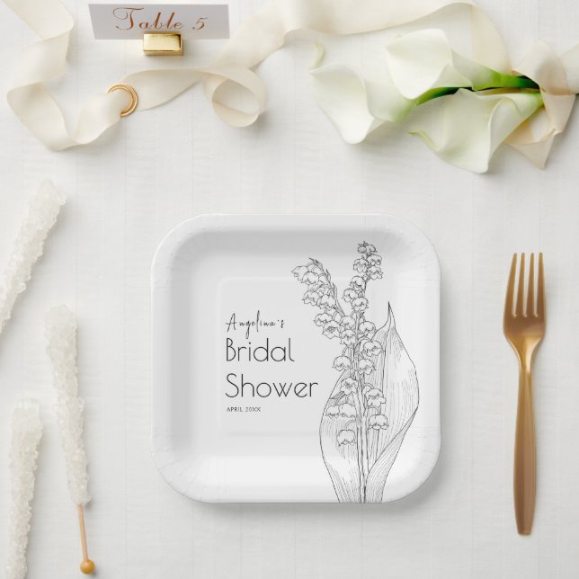 Party Plates for a Bridal Shower. (Wedding)