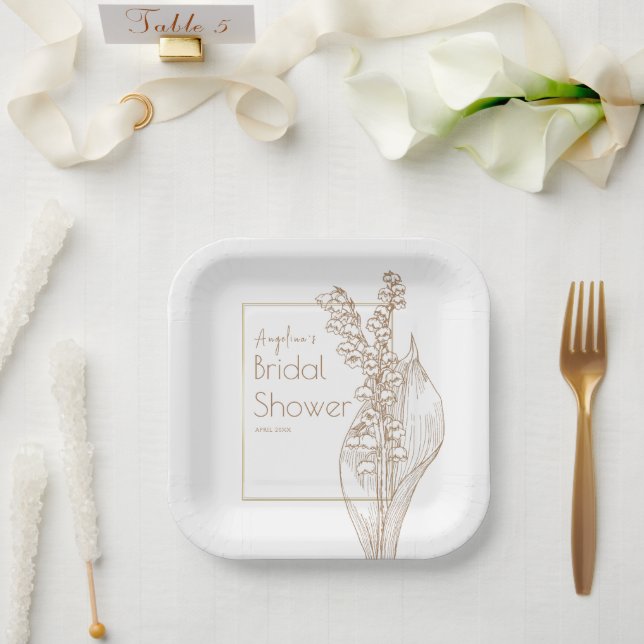 Party Plates for a Bridal Shower. (Wedding)