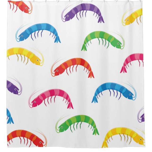 Party Prawns Shower Curtain (Front)