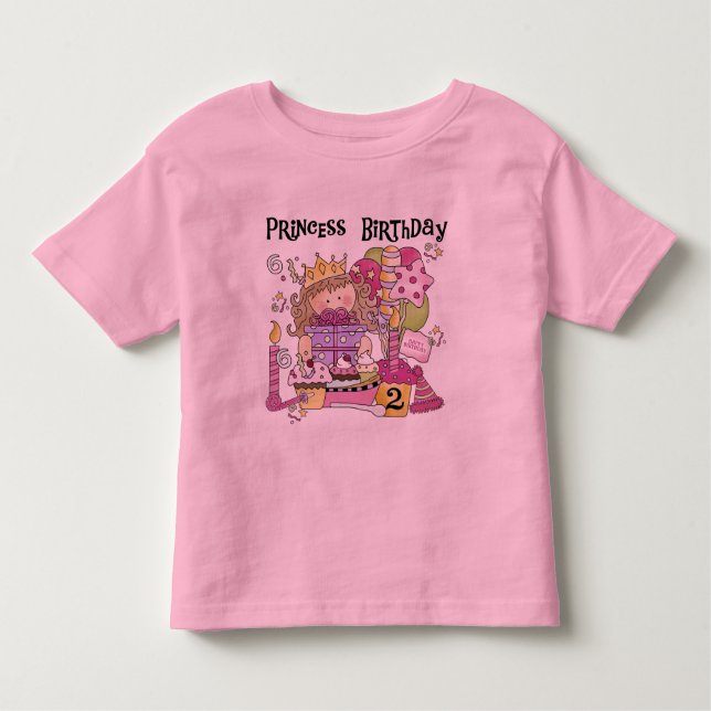 Party Princess 2nd Birthday Tshirts and Gifts (Front)