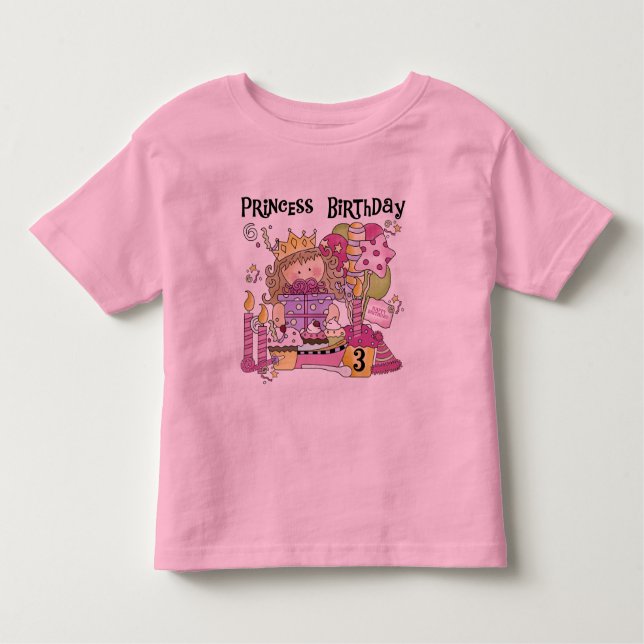 Party Princess 3rd Birthday Tshirts and Gifts (Front)
