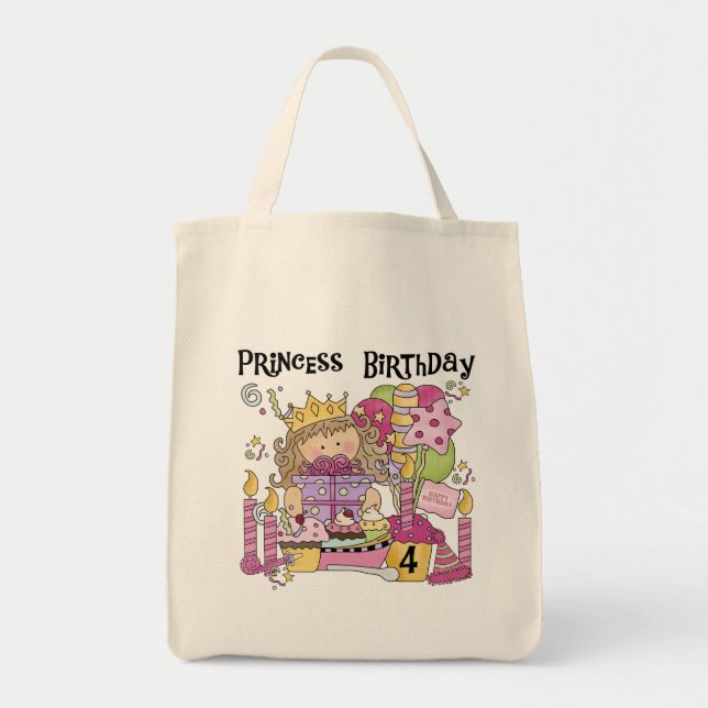 Party Princess 4th Birthday Tshirts and gifts Tote Bag (Front)