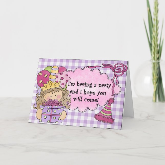 Party Princess Birthday Invitations (Front)