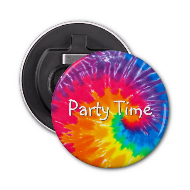 Party Psychedelic Tie Dye Design  Bottle Opener (Front)