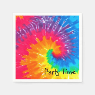Party Psychedelic Tie Dye Design  Napkin