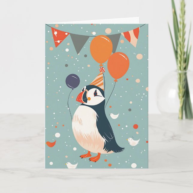 Party Puffin Card (Front)