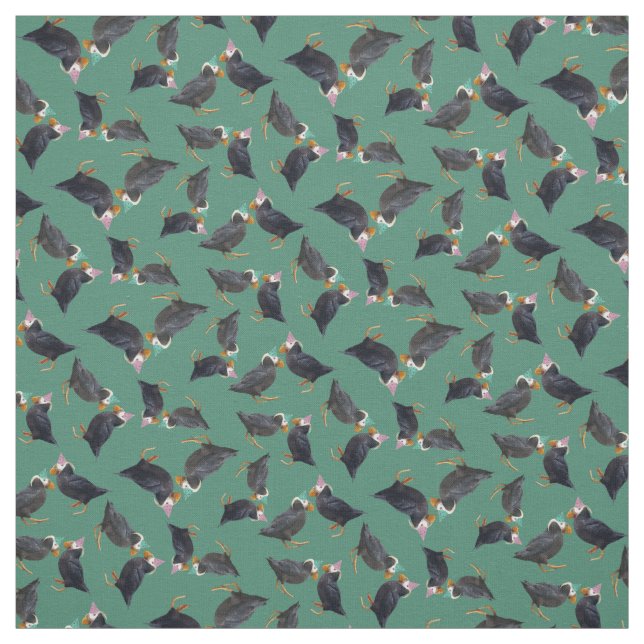 Party Puffin Fabric (Swatch)