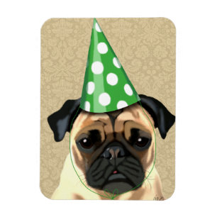 Party Pug Magnet