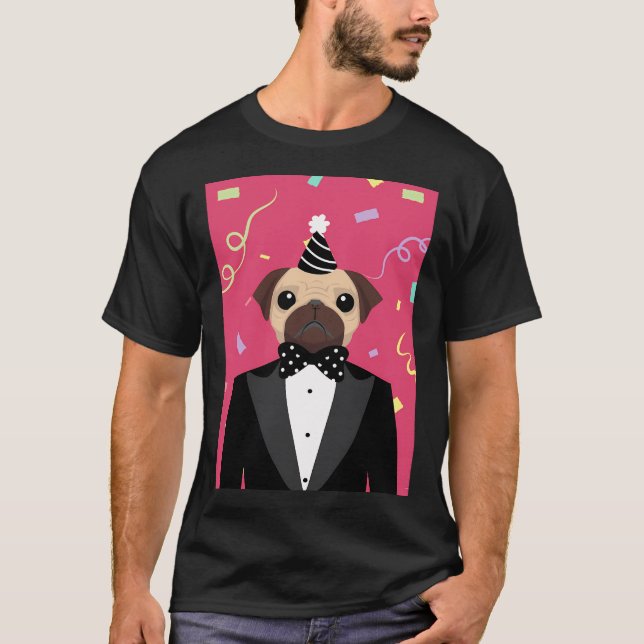 Party pug T-Shirt (Front)