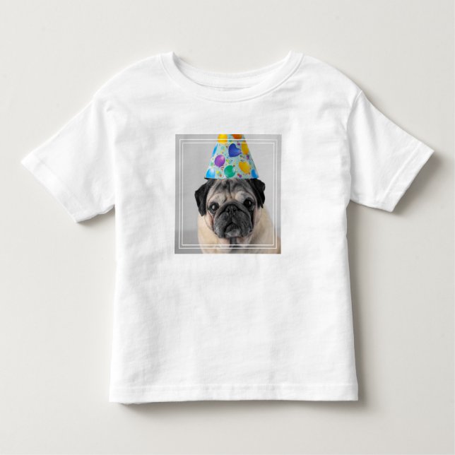 Party Pug Toddler T-Shirt (Front)