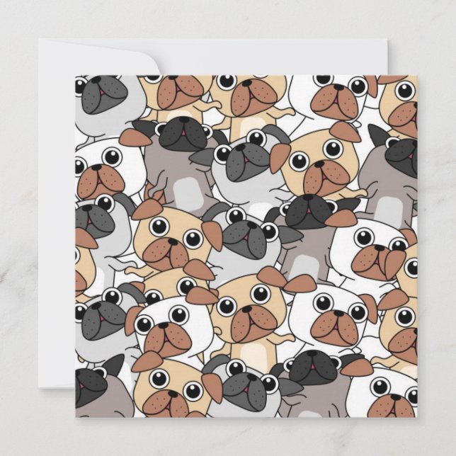 Party Pugs Holiday Card (Front)