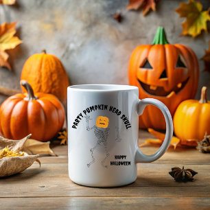 Party Pumpkin Head Skull Mug