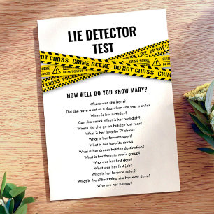 Party Quiz Police Party with Crime Scene Tapes Invitation
