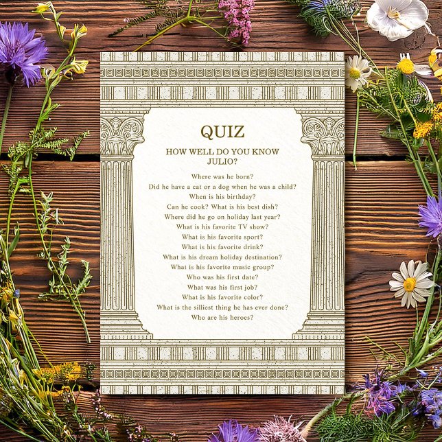 Party Quiz Toga Card (Creator Uploaded)
