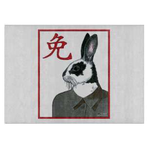 Party Rabbit Cutting Board