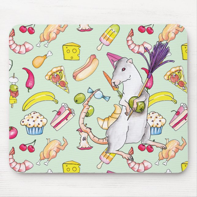 Party rat mouse pad (Front)